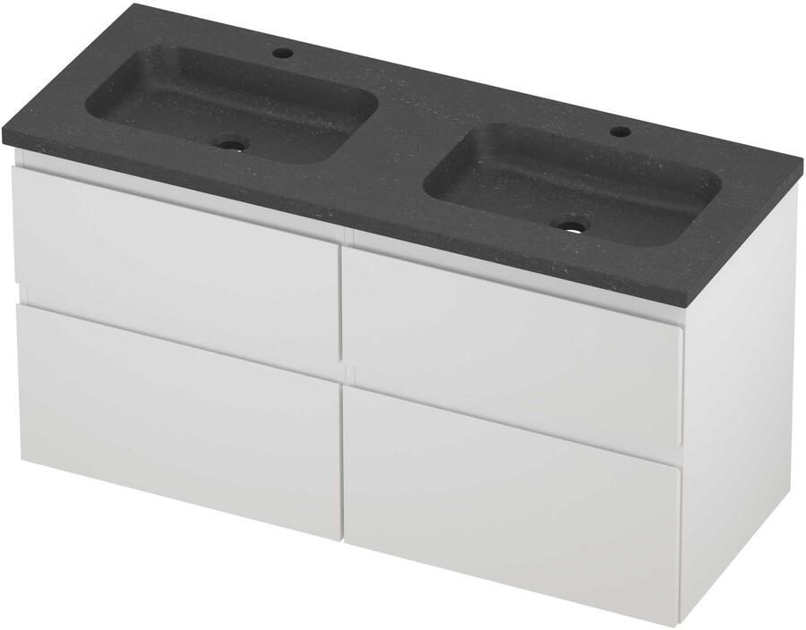 Proline Rollo Badmeubelset Hardsteen Elegant 120x46x62 cm Blue Stone Mat Wit