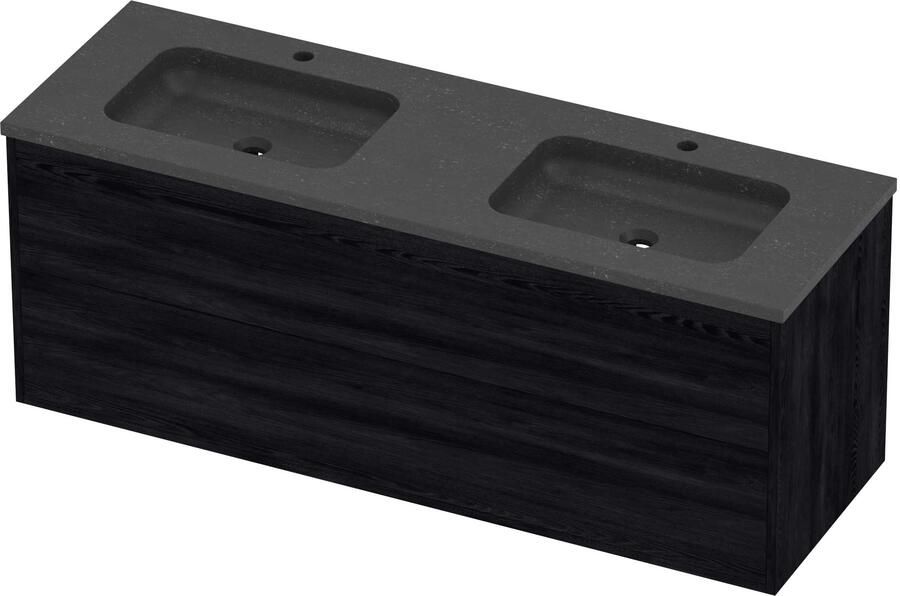 Proline Rollo Badmeubelset Hardsteen Elegant 140x46x54 cm Blue Stone Black Oak