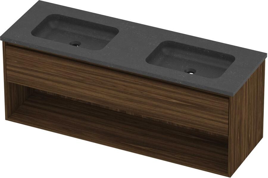 Proline Rollo Badmeubelset Hardsteen Elegant 140x46x54 cm Blue Stone Cabana Oak