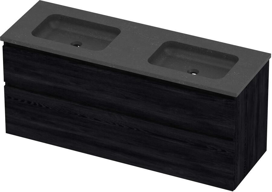 Proline Rollo Badmeubelset Hardsteen Elegant 140x46x62 cm Blue Stone Black Oak