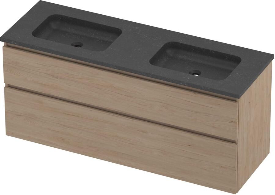 Proline Rollo Badmeubelset Hardsteen Elegant 140x46x62 cm Blue Stone Ideal Oak