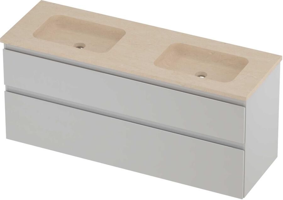 Proline Rollo Badmeubelset Hardsteen Elegant 140x46x62 cm Sand Stone Glans Wit