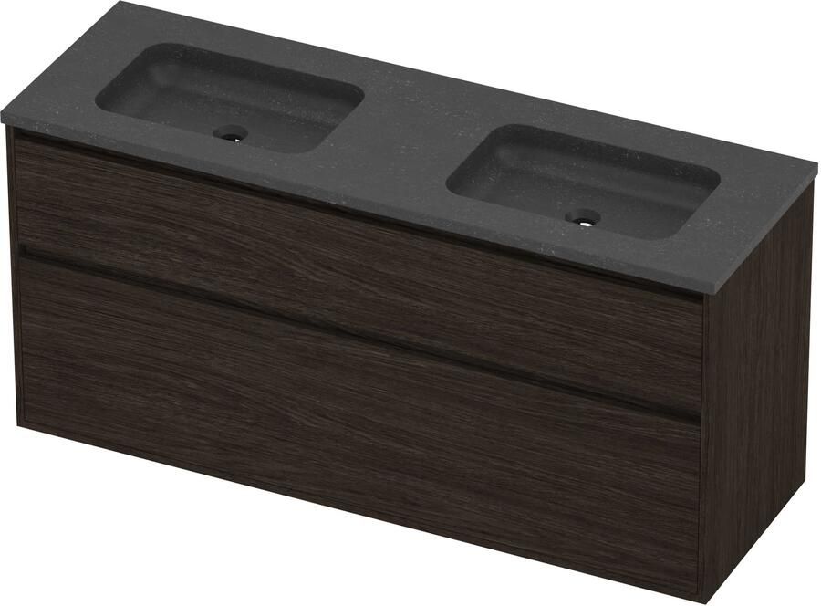 Proline Rollo Badmeubelset Hardsteen Elegant 140x46x67 cm Blue Stone Mokka Oak