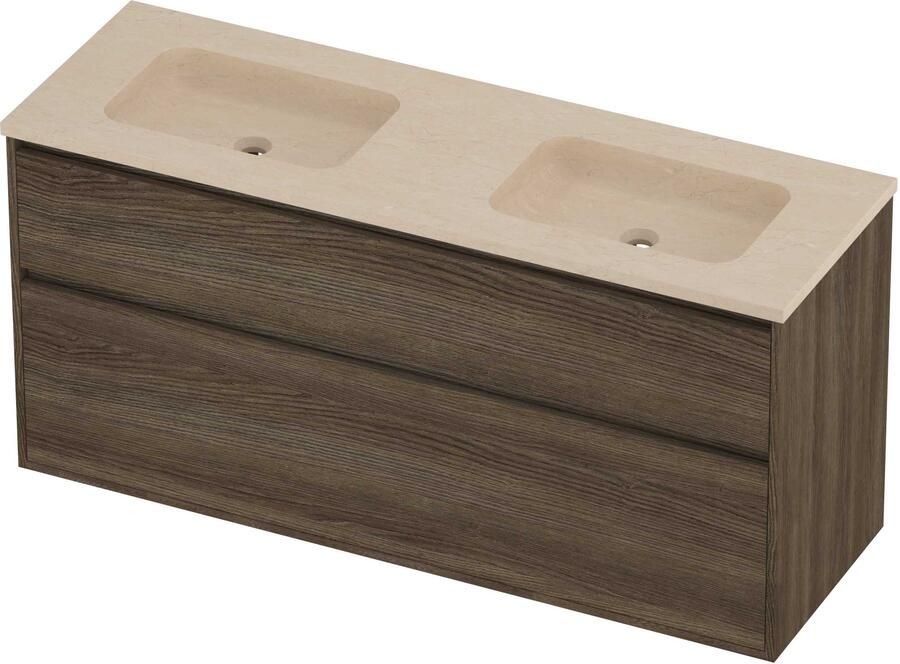 Proline Rollo Badmeubelset Hardsteen Elegant 140x46x67 cm Sand Stone Vital Oak