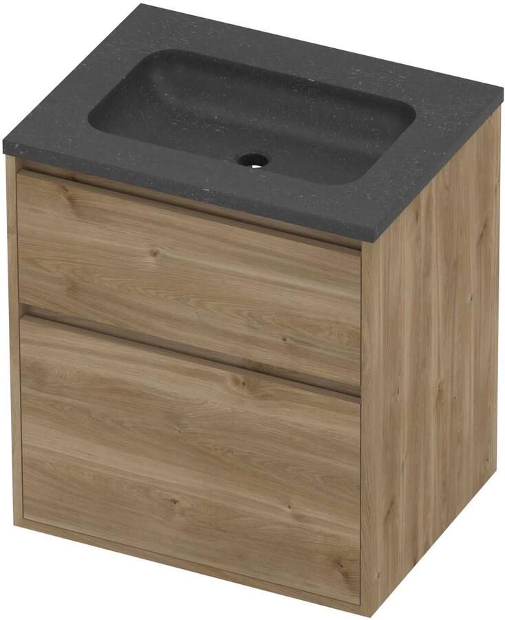 Proline Rollo Badmeubelset Hardsteen Elegant 60x46x67 cm Blue Stone Cider Oak