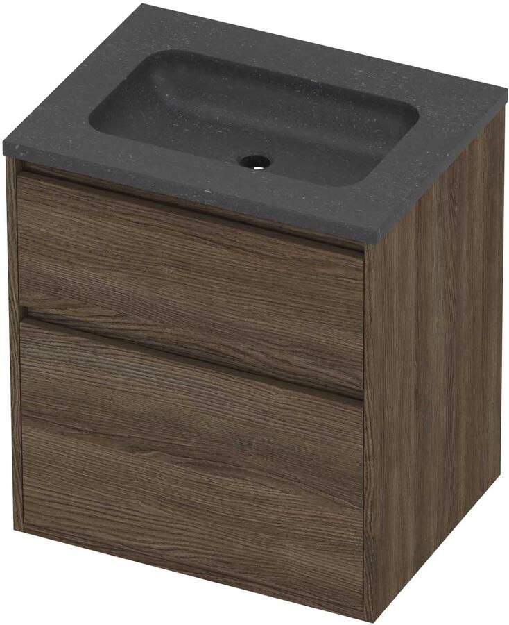 Proline Rollo Badmeubelset Hardsteen Elegant 60x46x67 cm Blue Stone Vital Oak