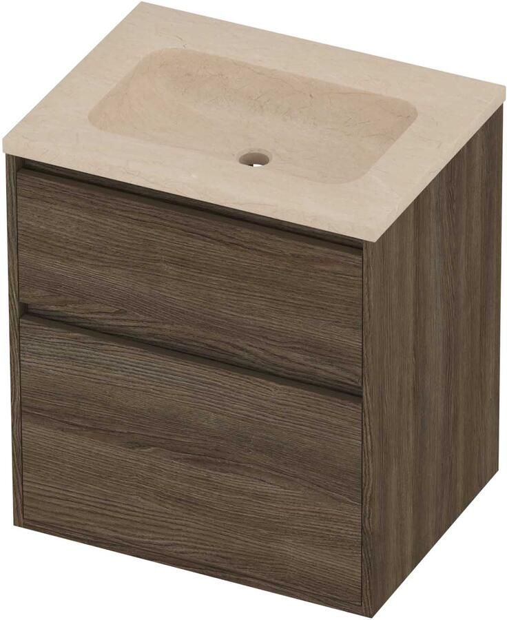 Proline Rollo Badmeubelset Hardsteen Elegant 60x46x67 cm Sand Stone Vital Oak