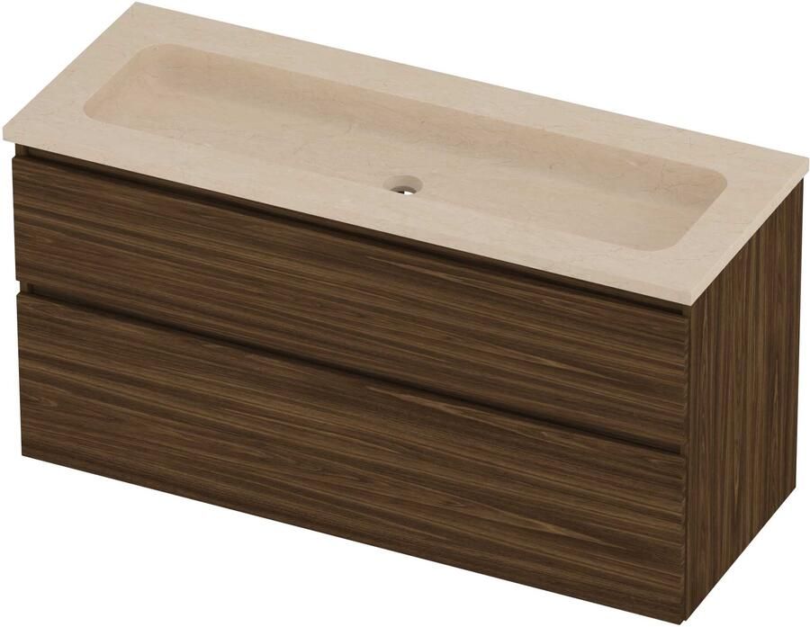 Proline Rollo Badmeubelset Hardsteen Elegant Centraal 120x46x62 cm Sand Stone Cabana Oak