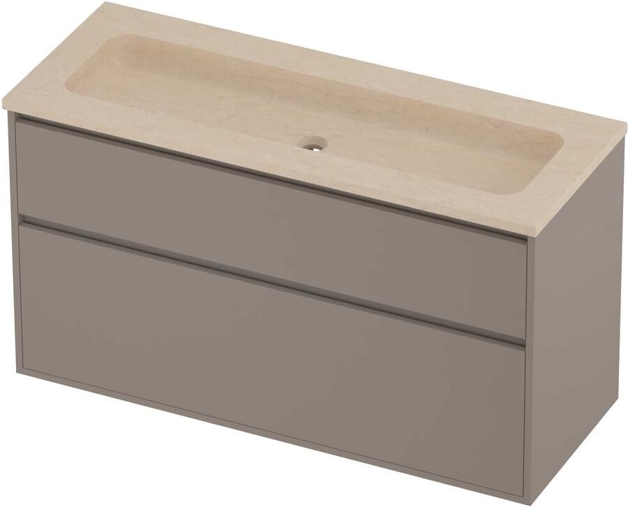 Proline Rollo Badmeubelset Hardsteen Elegant Centraal 120x46x67 cm Sand Stone Clay Beige