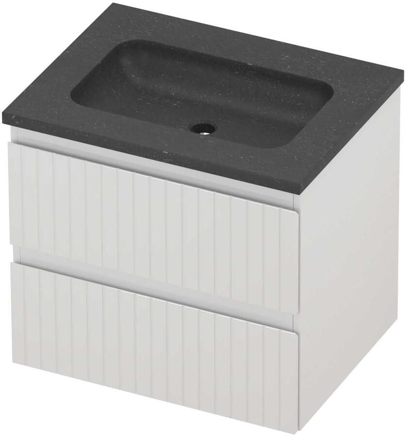Proline Rollo Badmeubelset Hardsteen Elegant Gefreesd 60x46x54 cm Blue Stone Glans Wit
