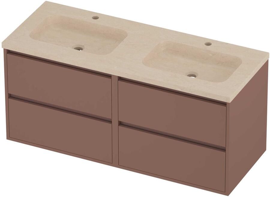Proline Rollo Badmeubelset Hardsteen Elegant Greeploos 120x46x54 cm Sand Stone Beauty Blush