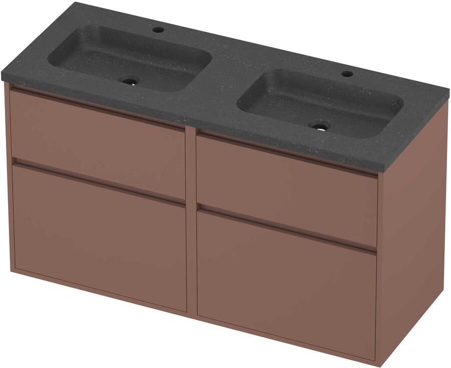Proline Rollo Badmeubelset Hardsteen Elegant Greeploos 120x46x67 cm Blue Stone Beauty Blush