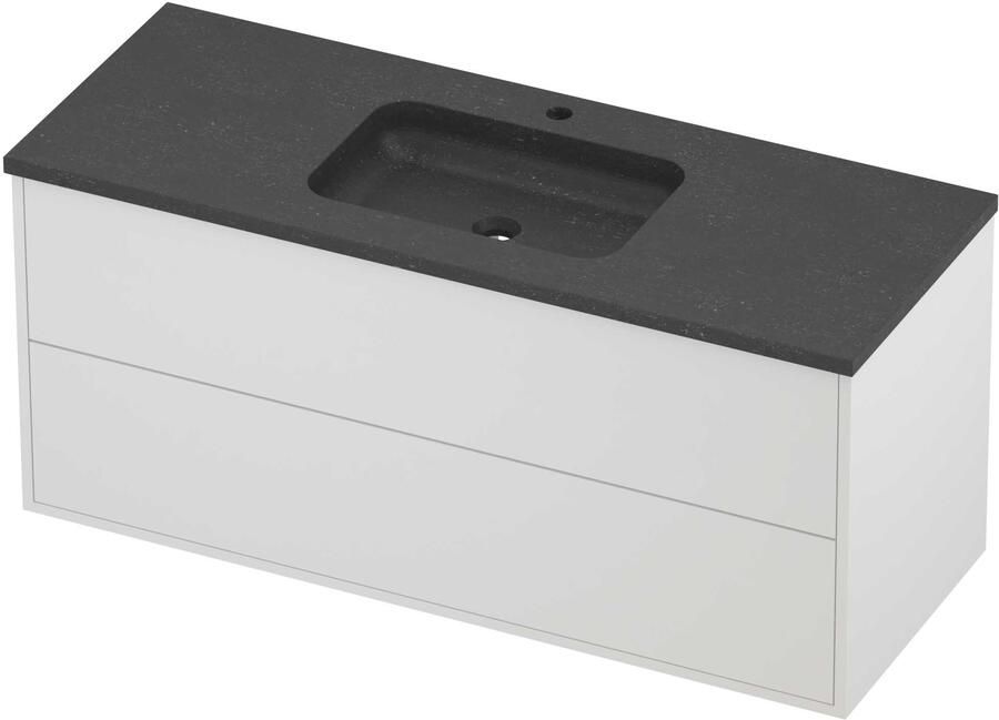 Proline Rollo Badmeubelset Hardsteen Elegant Midden 1 Gat 120x46x54 cm Blue Stone Mat White