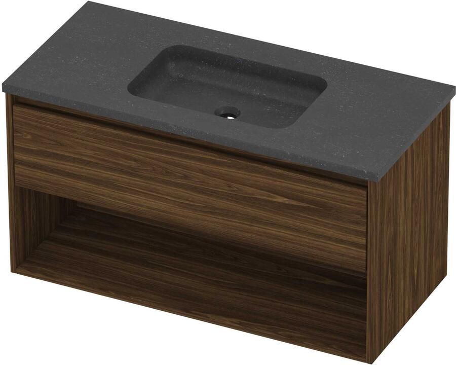 Proline Rollo Badmeubelset Hardsteen Elegant Midden 100x46x54 cm Blue Stone Cabana Oak