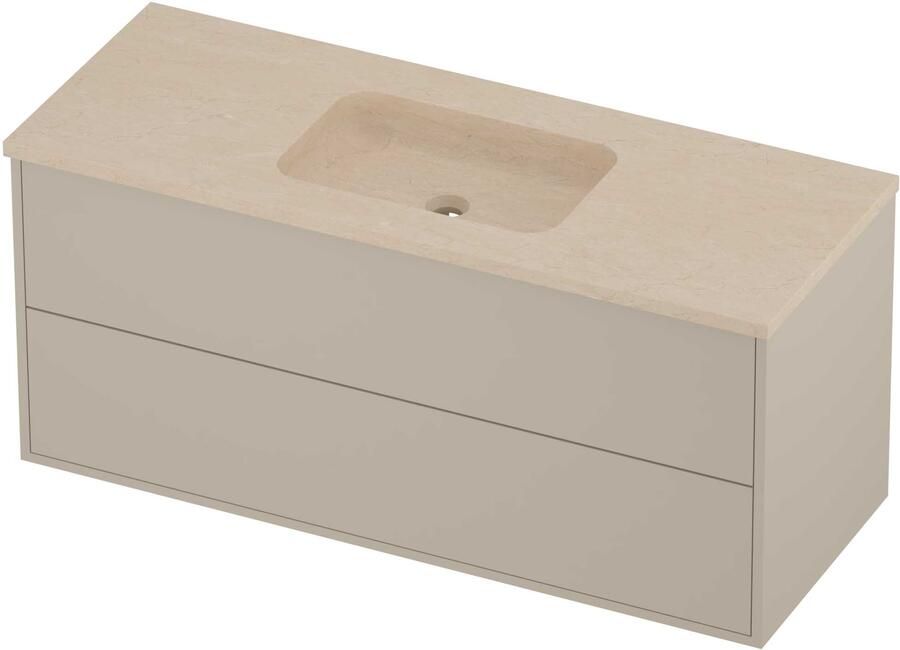 Proline Rollo Badmeubelset Hardsteen Elegant Voor Grepen 120x46x54 cm Sand Stone Soft Linen