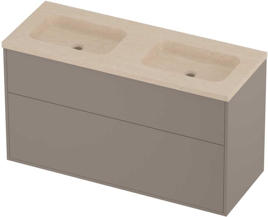 Proline Rollo Badmeubelset Hardsteen Elegant Voor Grepen 120x46x67 cm Sand Stone Clay Beige