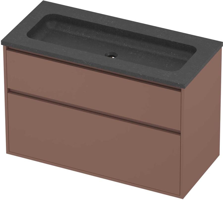 Proline Rollo Badmeubelset Hardsteen Elegant Zonder Gat 100x46x67 cm Blue Stone Beauty Blush