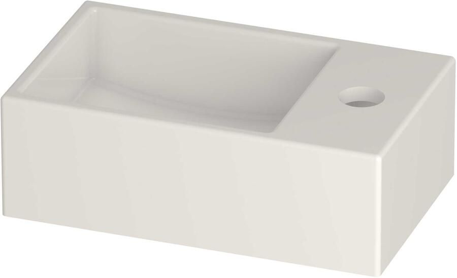 Proline Run Fontein Porselein Rechthoek 1 Kraangat Rechts 30x18x10 cm Glans Wit