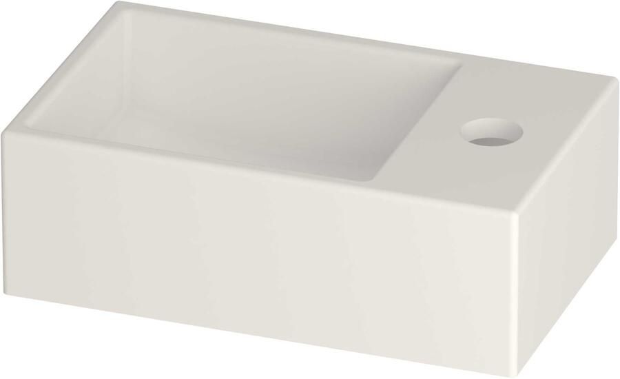 Proline Run Fontein Porselein Rechthoek 1 Kraangat Rechts 30x18x10 cm Mat Wit