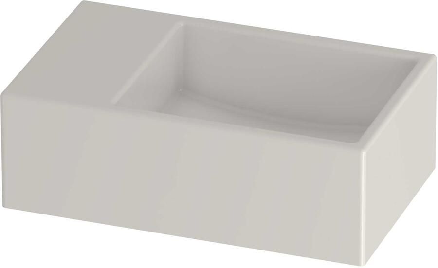 Proline Run Fontein Porselein Rechthoek Zonder Kraangat Links 30x18x10 cm Glans Wit