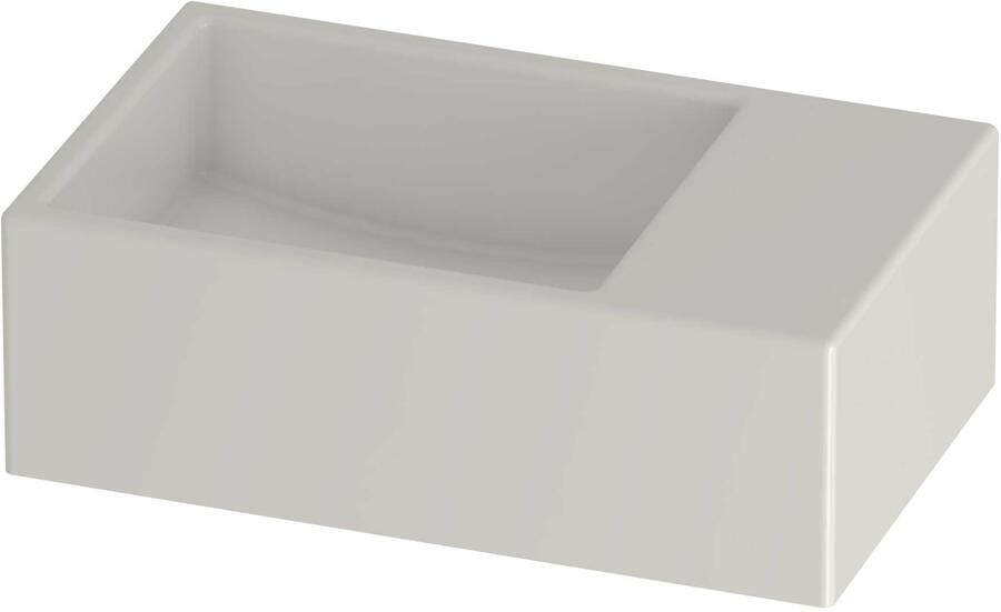 Proline Run Fontein Porselein Rechthoek Zonder Kraangat Rechts 30x18x10 cm Glans Wit
