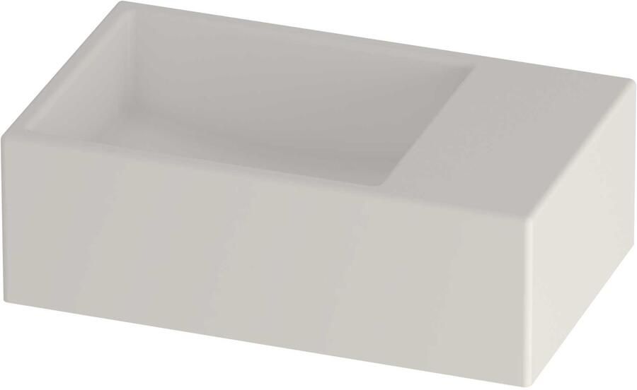 Proline Run Fontein Porselein Rechthoek Zonder Kraangat Rechts 30x18x10 cm Mat Wit