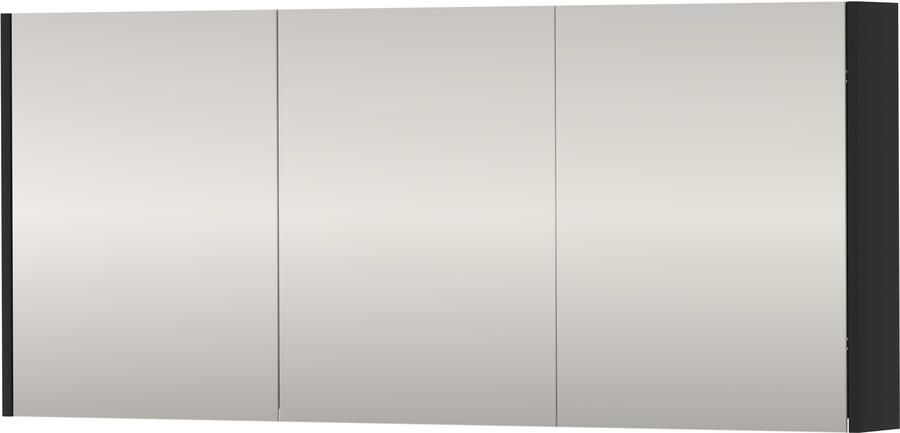 Proline SPK Comfort Spiegelkast Dubbelzijdig 140x14x60 cm Mat Zwart