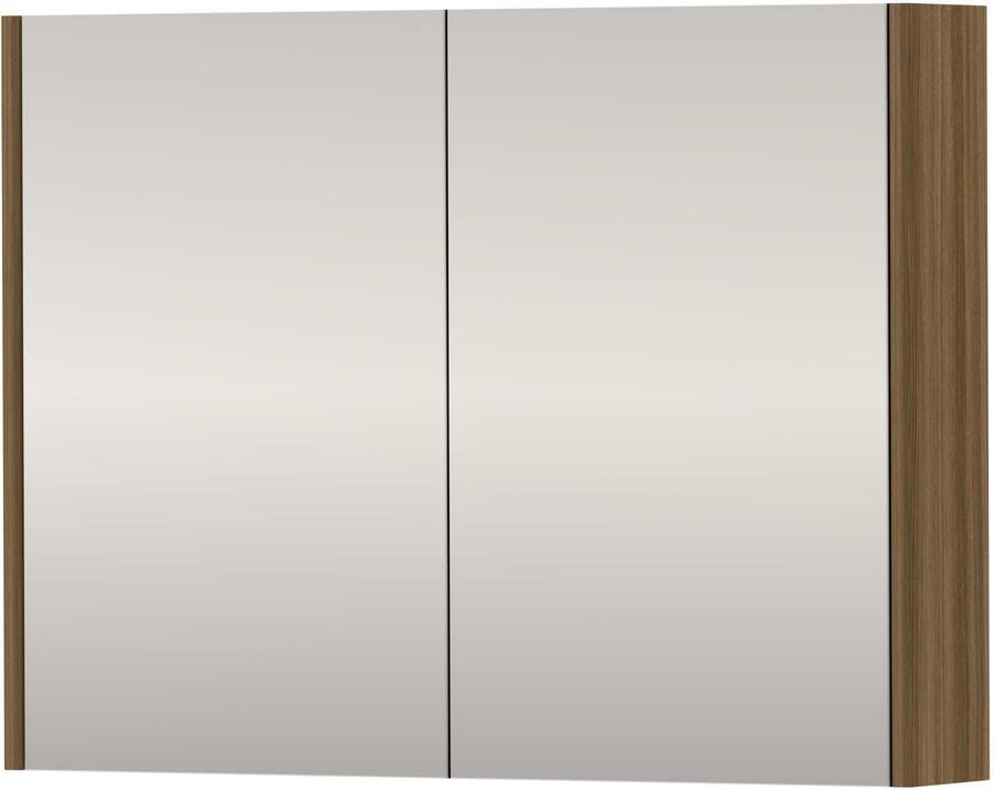 Proline SPK Comfort Spiegelkast Dubbelzijdig 80x14x60 cm Caramel Walnut