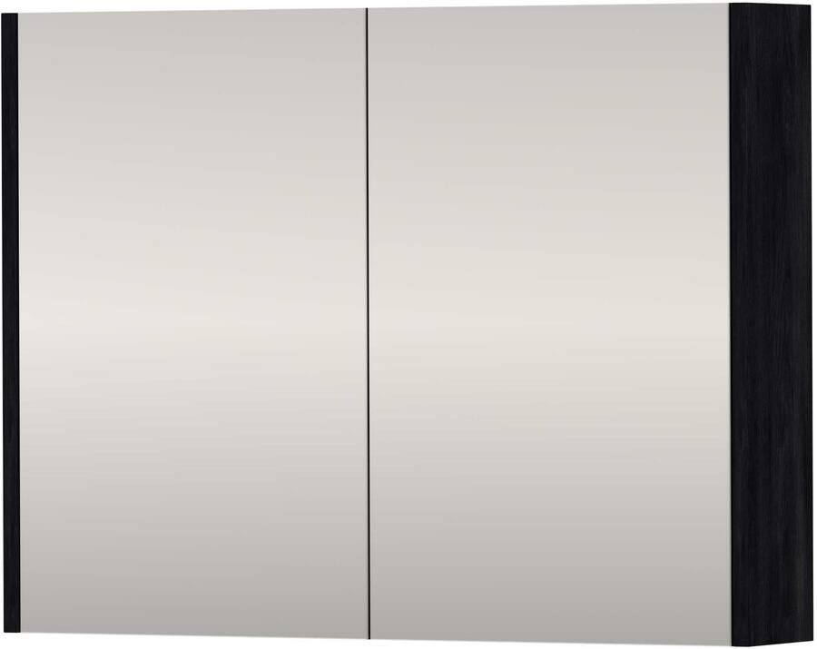 Proline SPK Comfort Spiegelkast Dubbelzijdig 80x14x60 cm Charcoal Oak
