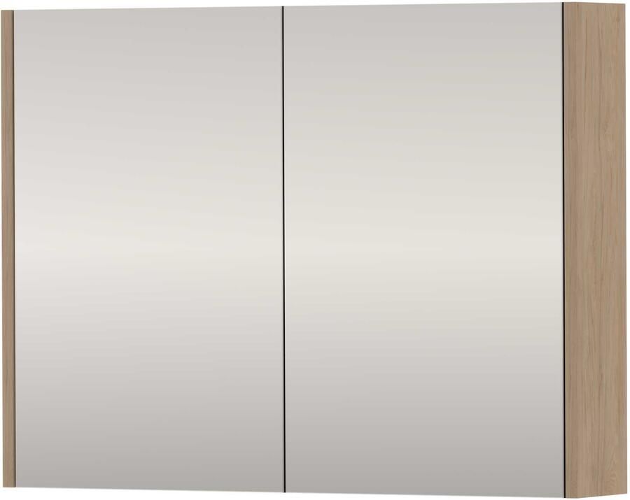 Proline SPK Comfort Spiegelkast Dubbelzijdig 80x14x60 cm Ideal Oak