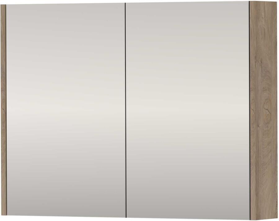 Proline SPK Comfort Spiegelkast Dubbelzijdig 80x14x60 cm Raw Oak