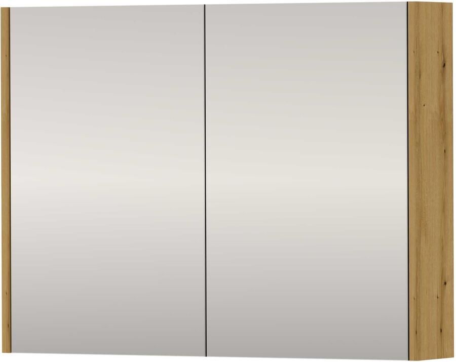 Proline SPK Comfort Spiegelkast Dubbelzijdig 80x14x60 cm Urban Oak
