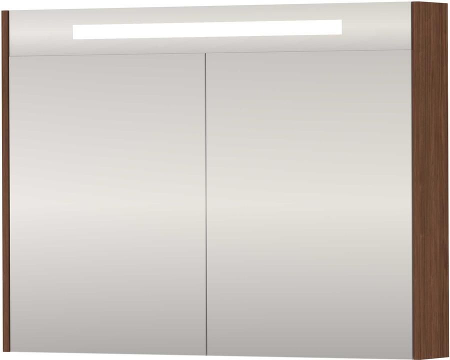 Proline SPK Premium Spiegelkast LED 100x14x74 cm Indian Walnut