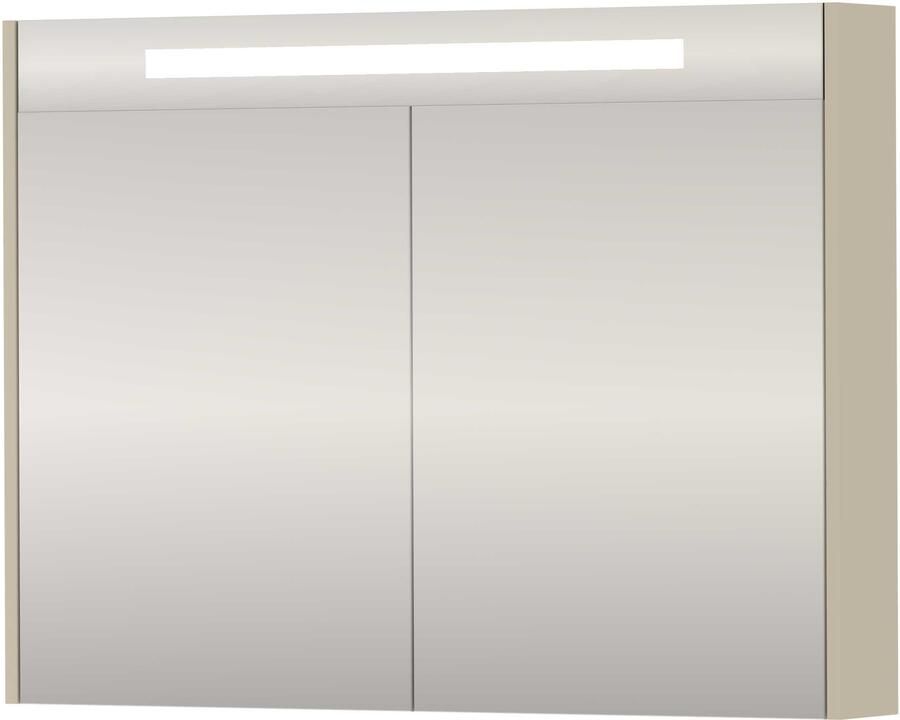 Proline SPK Premium Spiegelkast LED 100x14x74 cm Soft Linen