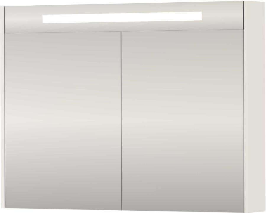 Proline SPK Premium Spiegelkast LED 100x14x74 cm SPKP100MW Mat White