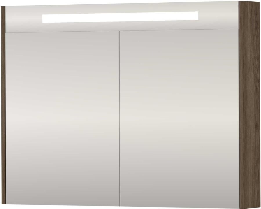 Proline SPK Premium Spiegelkast LED 100x14x74 cm Vital Oak