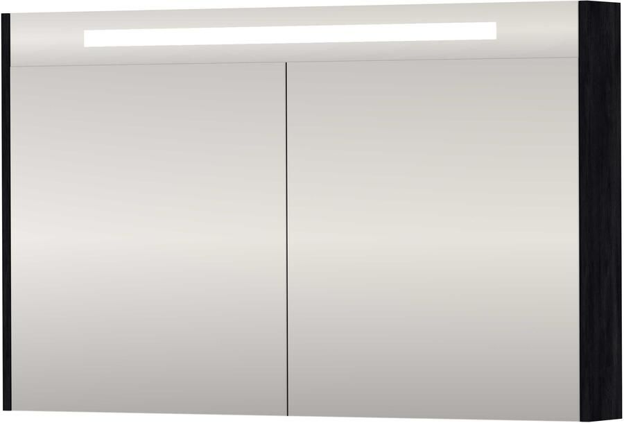Proline SPK Premium Spiegelkast LED 120x14x74 cm Black Oak