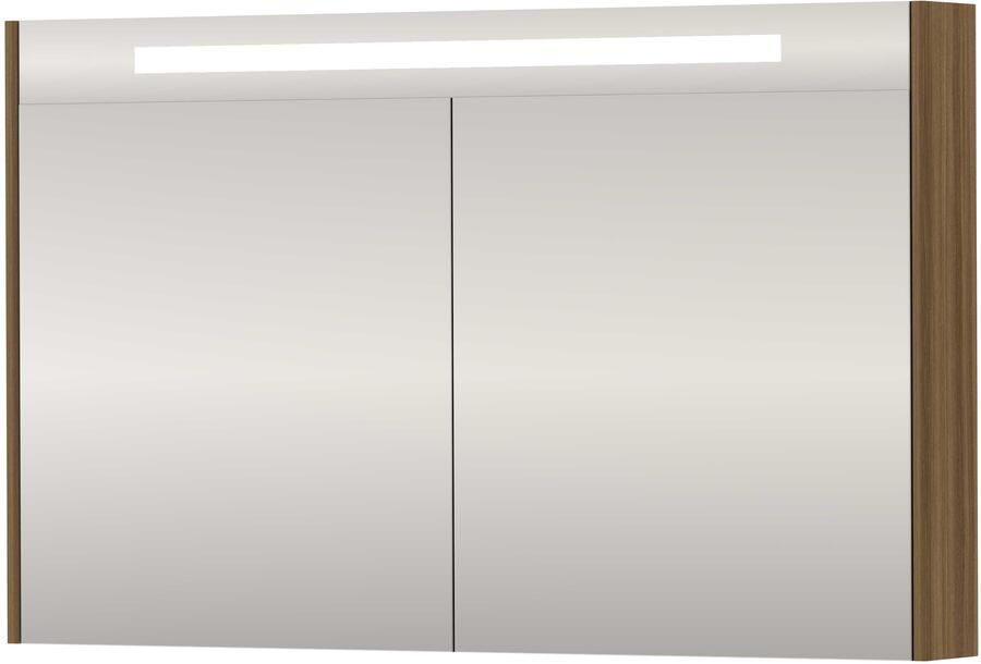 Proline SPK Premium Spiegelkast LED 120x14x74 cm Caramel Walnut