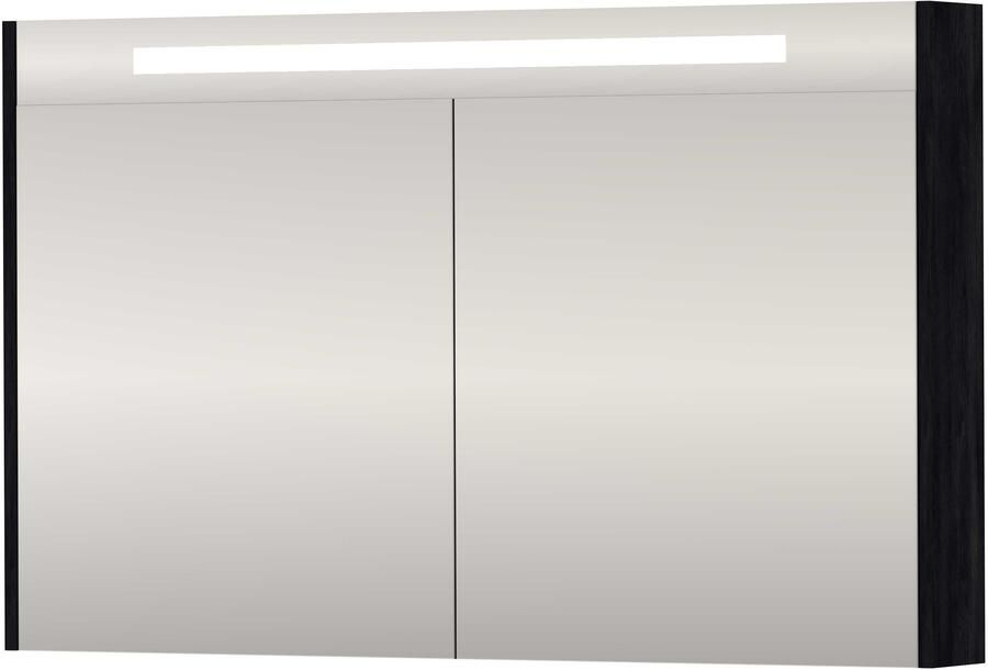 Proline SPK Premium Spiegelkast LED 120x14x74 cm Charcoal Oak