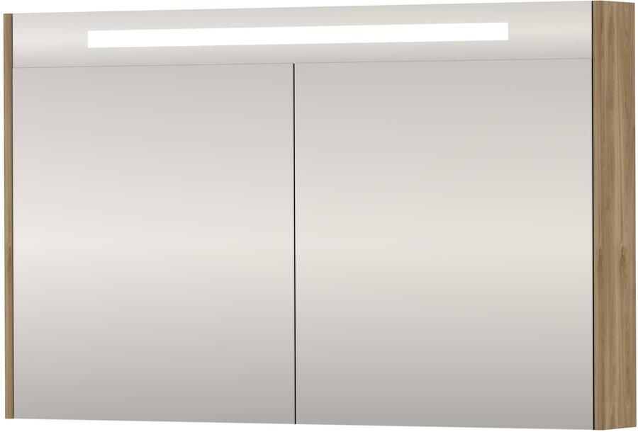 Proline SPK Premium Spiegelkast LED 120x14x74 cm Cider Oak