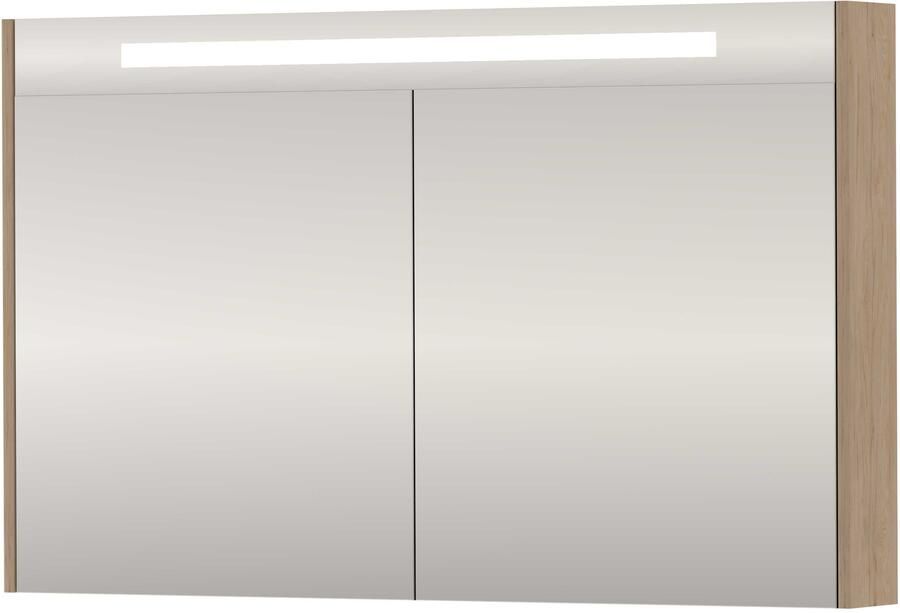 Proline SPK Premium Spiegelkast LED 120x14x74 cm Ideal Oak