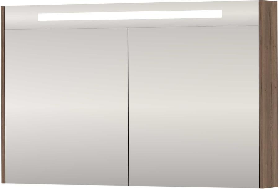 Proline SPK Premium Spiegelkast LED 120x14x74 cm Terra Oak