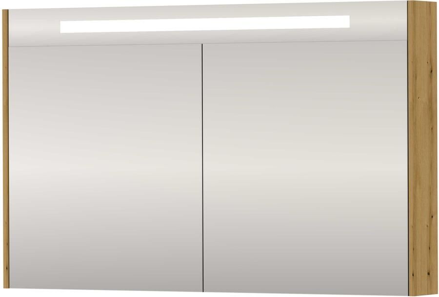 Proline SPK Premium Spiegelkast LED 120x14x74 cm Urban Oak