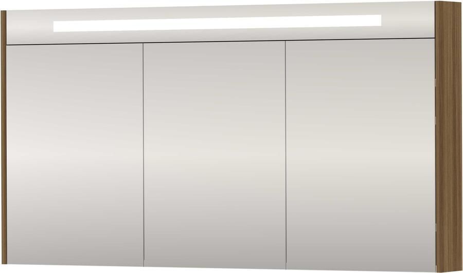 Proline SPK Premium Spiegelkast LED 140x14x74 cm Caramel Walnut