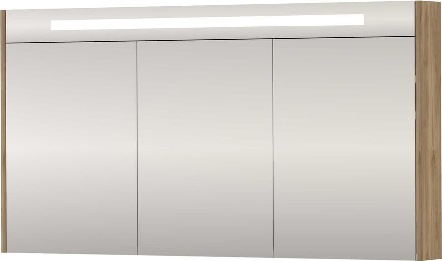 Proline SPK Premium Spiegelkast LED 140x14x74 cm Cider Oak