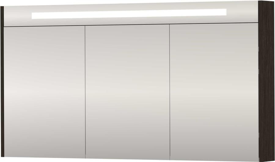 Proline SPK Premium Spiegelkast LED 140x14x74 cm Mokka Oak