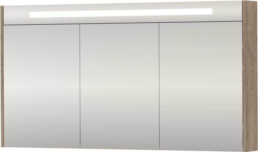 Proline SPK Premium Spiegelkast LED 140x14x74 cm Raw Oak