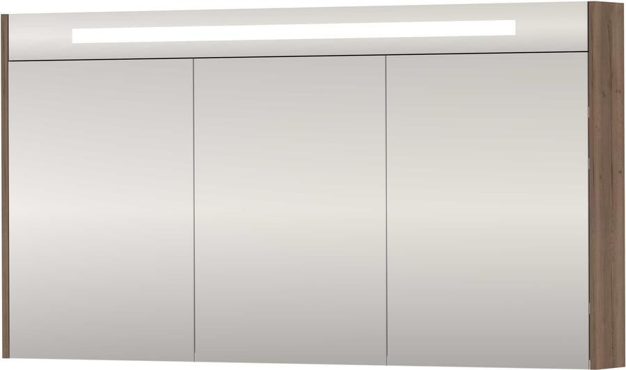 Proline SPK Premium Spiegelkast LED 140x14x74 cm Terra Oak