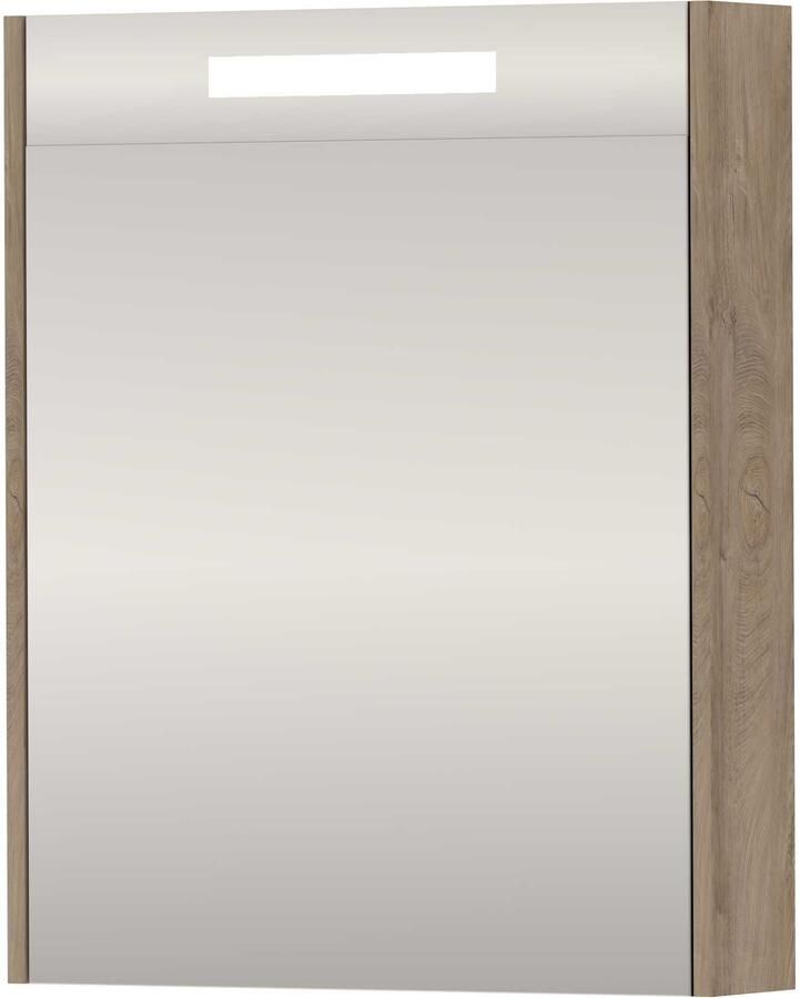Proline SPK Premium Spiegelkast LED 60x14x74 cm Raw Oak