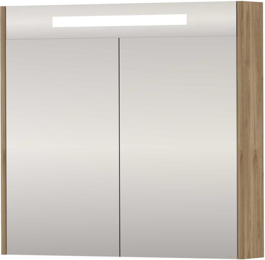 Proline SPK Premium Spiegelkast LED 80x14x74 cm Cider Oak